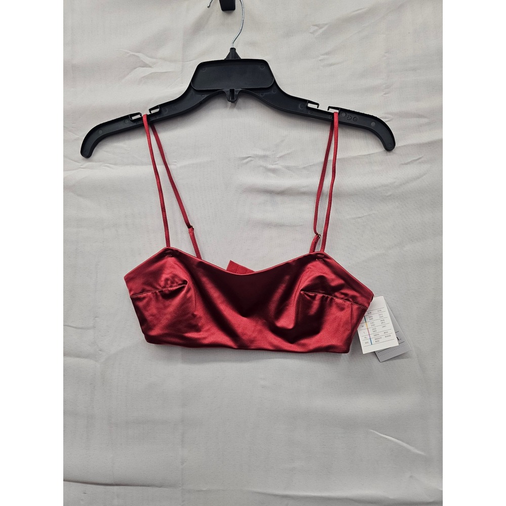 Target Red Satin Bralette XS Adjustable Straps‎ Hook Back 023 10 2978 NEW
